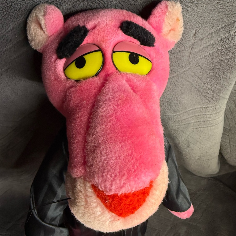 Pink Panther Plush 15” Posable Macys 24K Special Effects In Black Smoking  Jack